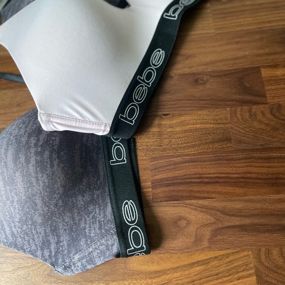 Bebe Blush & Charcoal Wireless Bra Set - Picture 4 of 11